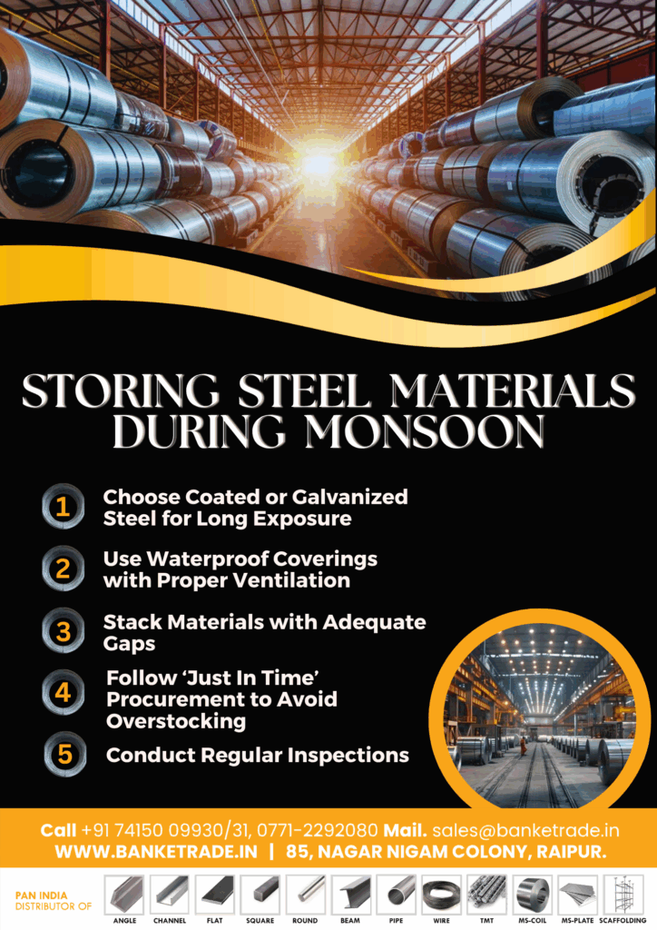 Storing Steel Materials During Monsoon